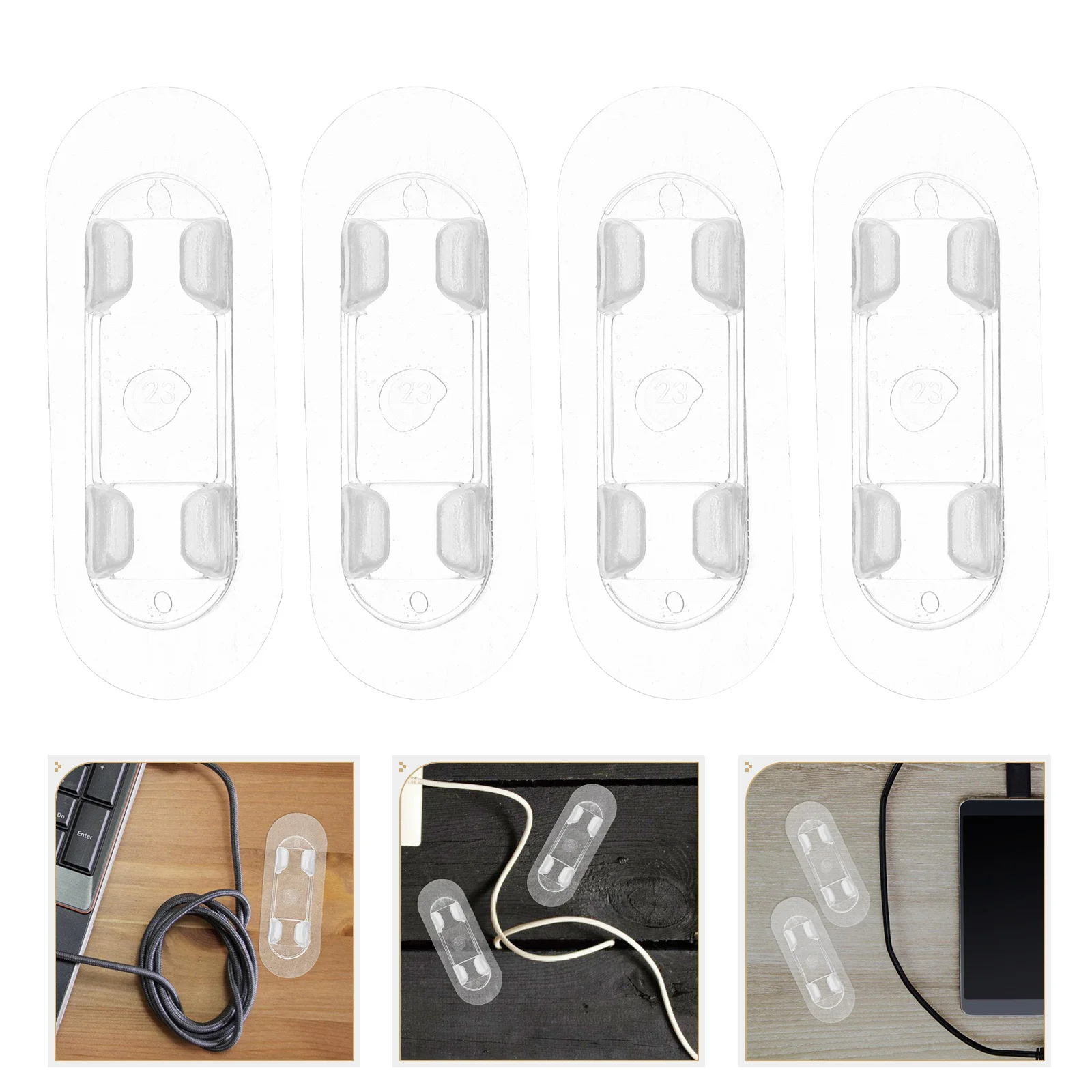 

30 Pcs Wire Organizer Cable Holder Clip Electric Transparent Cord Clips Cables Management Adhesive