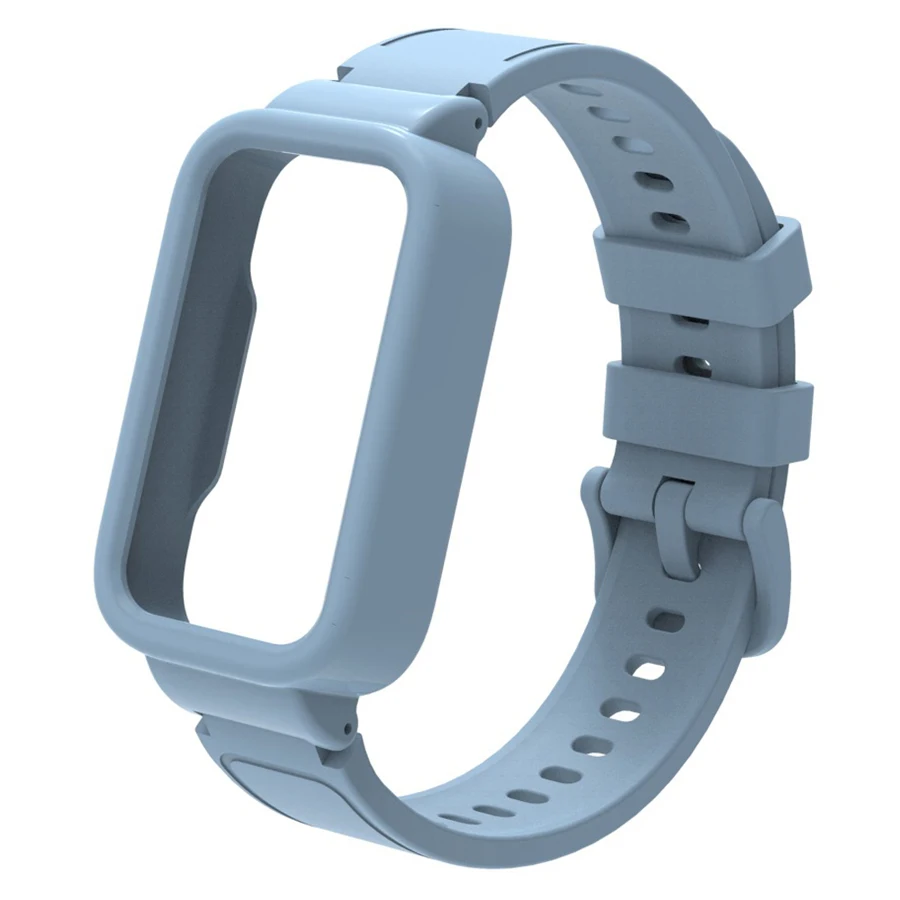 2 In 1 Horlogeband Voor Redmi Band 3/Xiaomi Band 9 Actieve Case + Siliconen Band Correa Horlogebanden Armband voor Amazfit Band 7