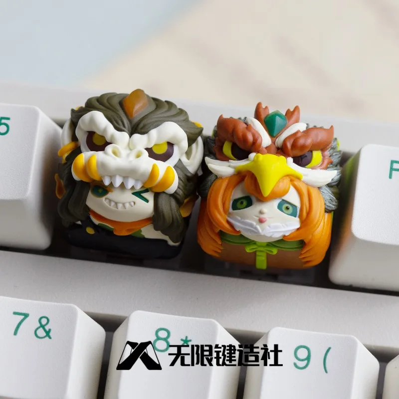 

Chinese Zodiac Series Themed Keycap Single 1U Anime Style Backlit Keycap Custom Design Resin Mechanical Keyboard Keycap Handmade