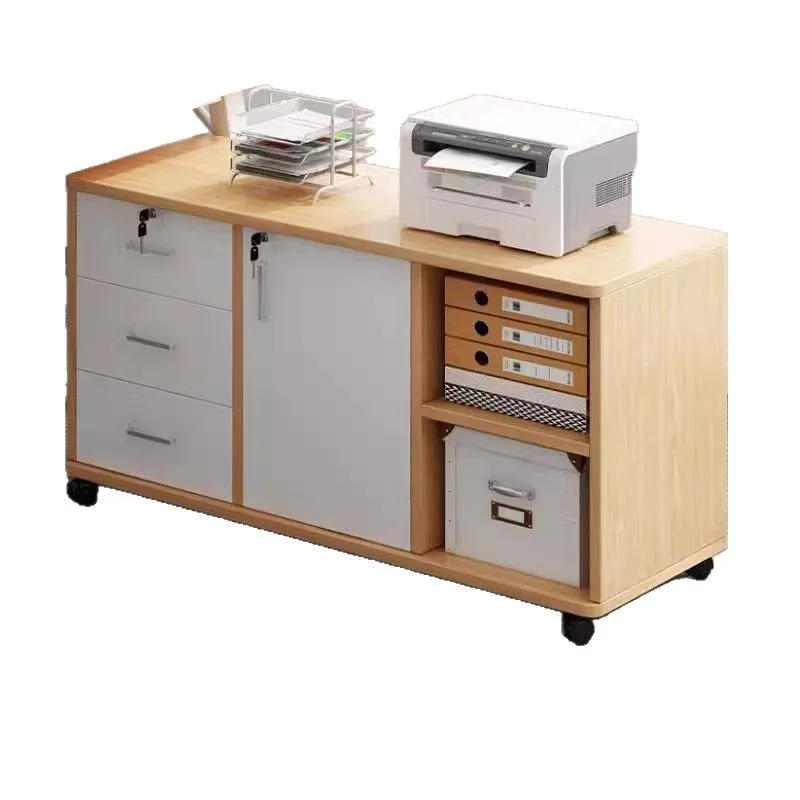 

Office File Cabinet Under Desk StorageOffice Cabinet Side Drawer Wooden Locked Low
