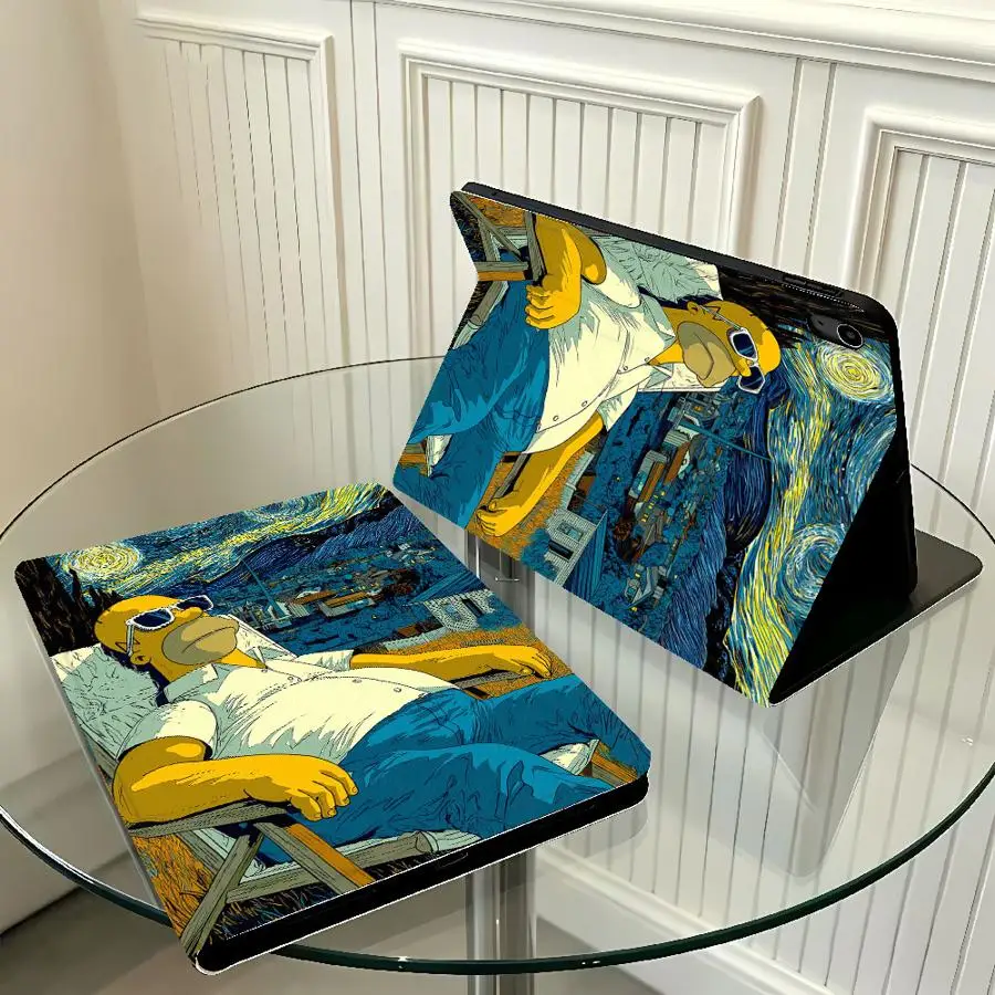 With Pencil Holder Case for Xiaomi Pad 5 6 7 8 Pro Pad 6s Pro 7 Ultra Redmi Pad SE K Pad 8.8 9.7 12.4 Inch S-Simpsons Moon Night