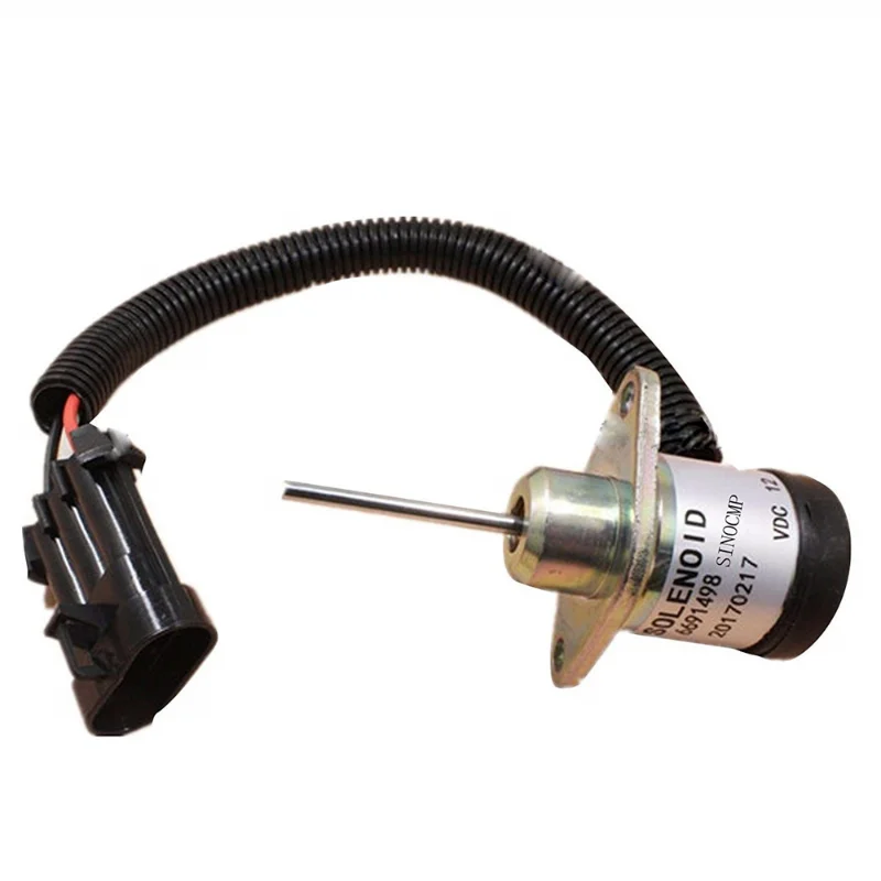 6691498 Engine Parts 12v Fuel Shut Off Solenoid Fit for Bobcat Skid S185 S130 S160 S175 S205 S450 1G925-60011