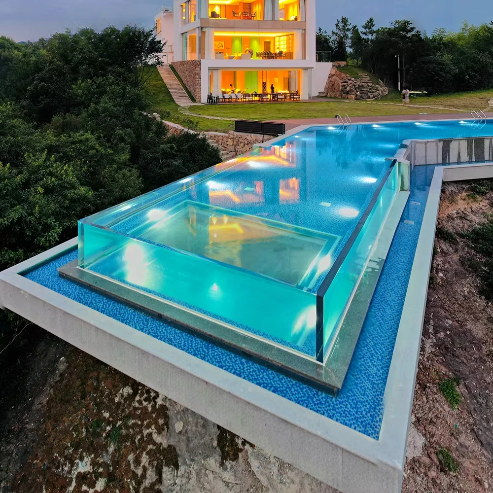 Acrylic glass custom concrete acrylic swimming pool outdoor