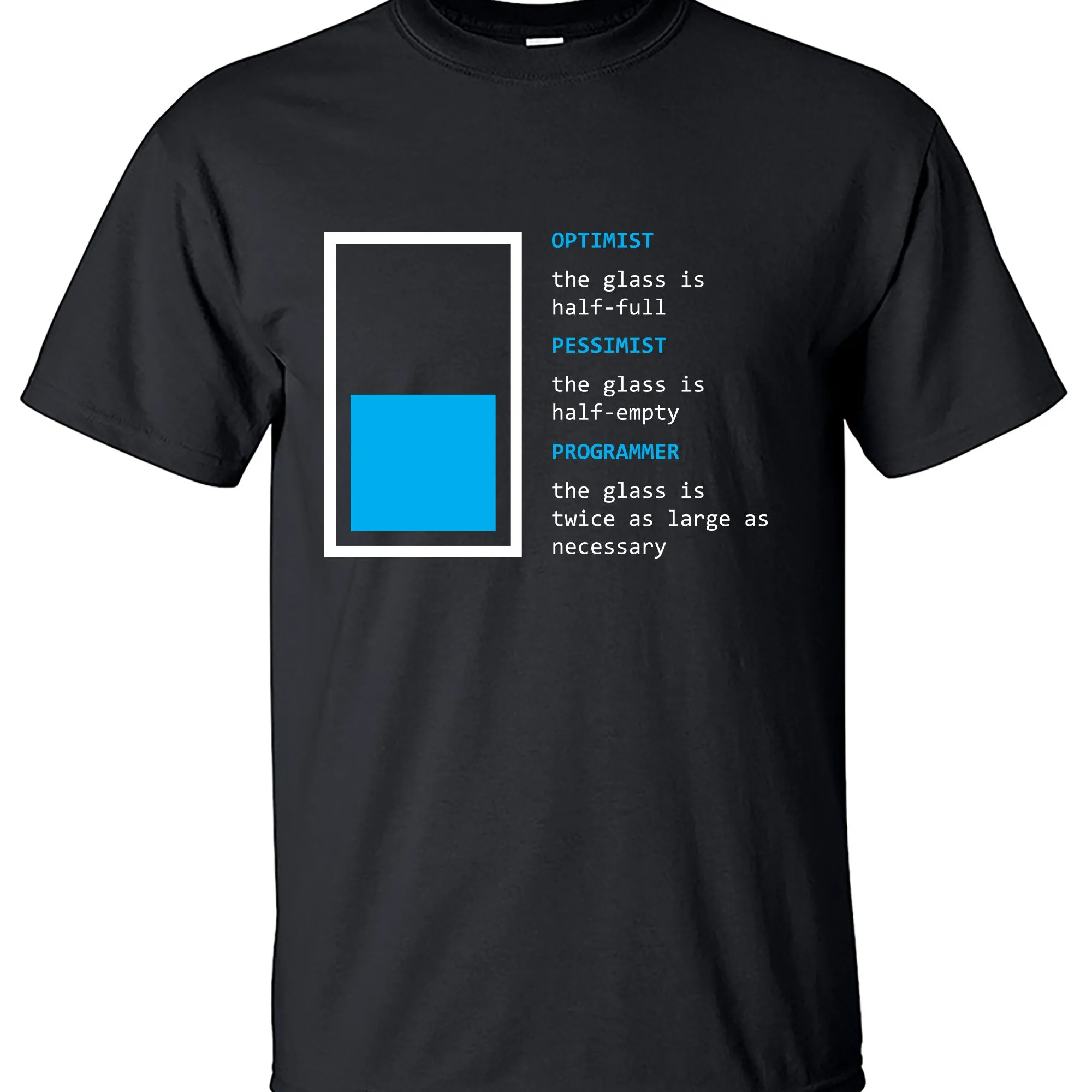 Optimist Pessimist Programmer Funny Shirt, Jobs, Gift, Computers, Geek M3273