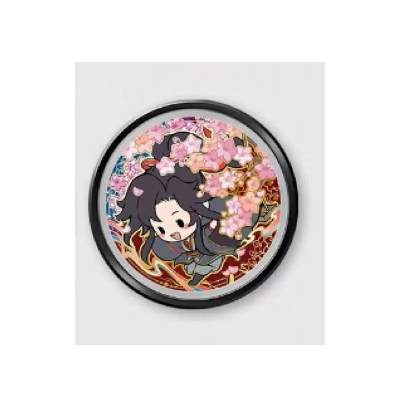 Anime Grandmaster of Demonic Cultivation Wei Wuxian Lan Wangji Q-version Cherry Blossom Tinplate Badge Mo Dao Zu Shi Brooch Pin