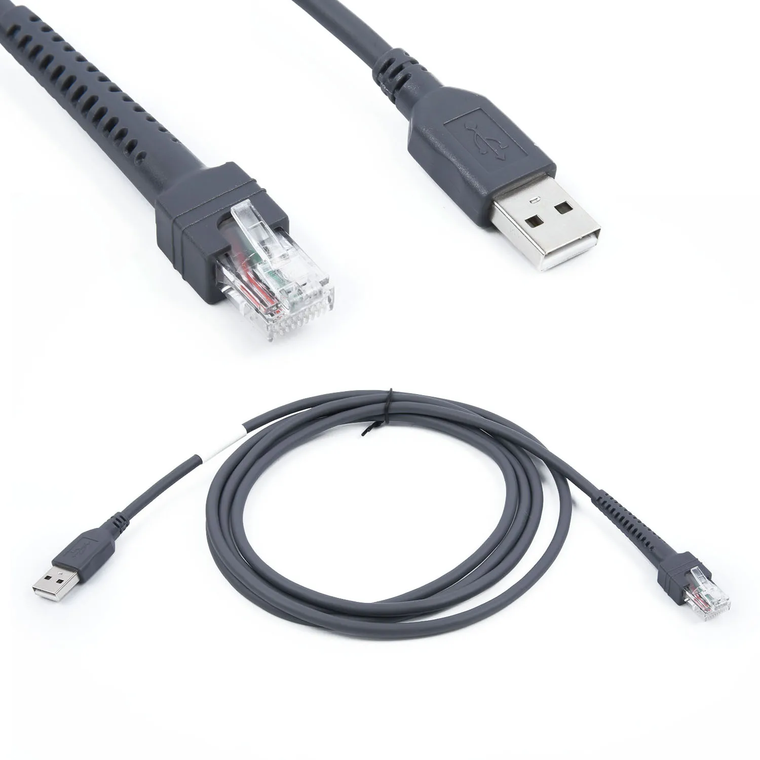 6.6ft USB Cable For Symbol Barcode Scanner LS1203 L 208 LS4208 AP DS9208 LS4007i  M2007-I200 M2007-I290