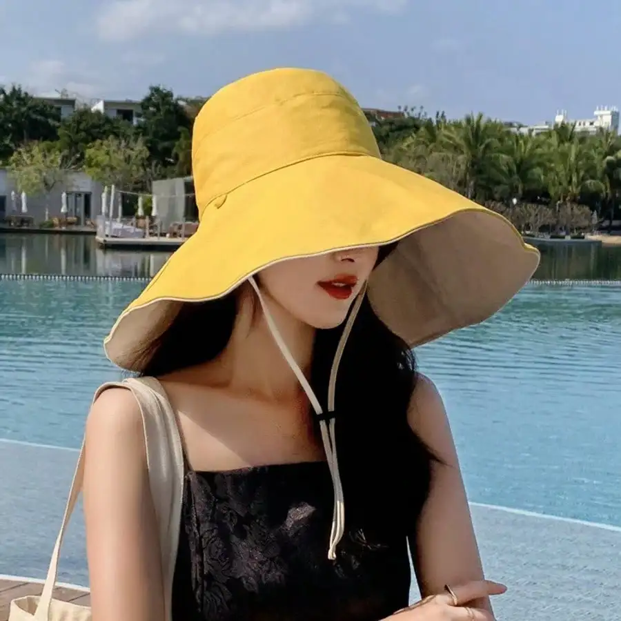 

Fashionable Versatile UV Protection Sun Hat, Large Brim Sunshade Bucket Hat