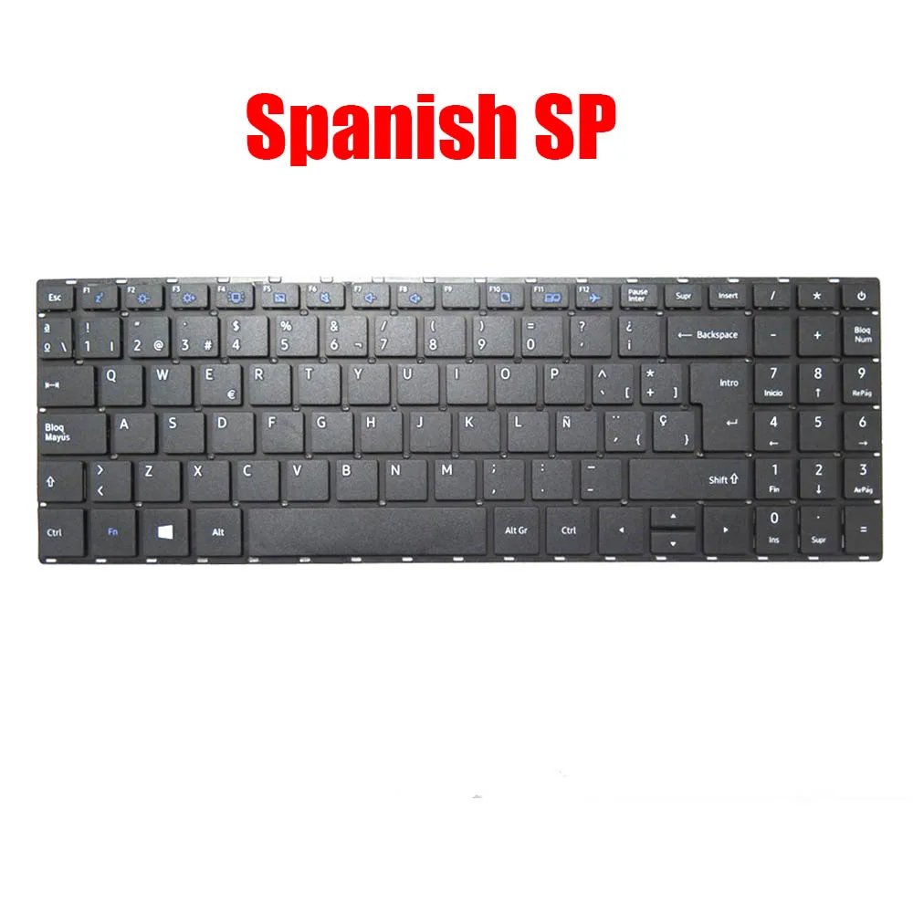 Imagem -03 - Teclado Portátil Preto para Dynabook Satellite Pro Reino Unido Espanhol Francês Novo C50-j C50-e C50-g C50d-b C50-h