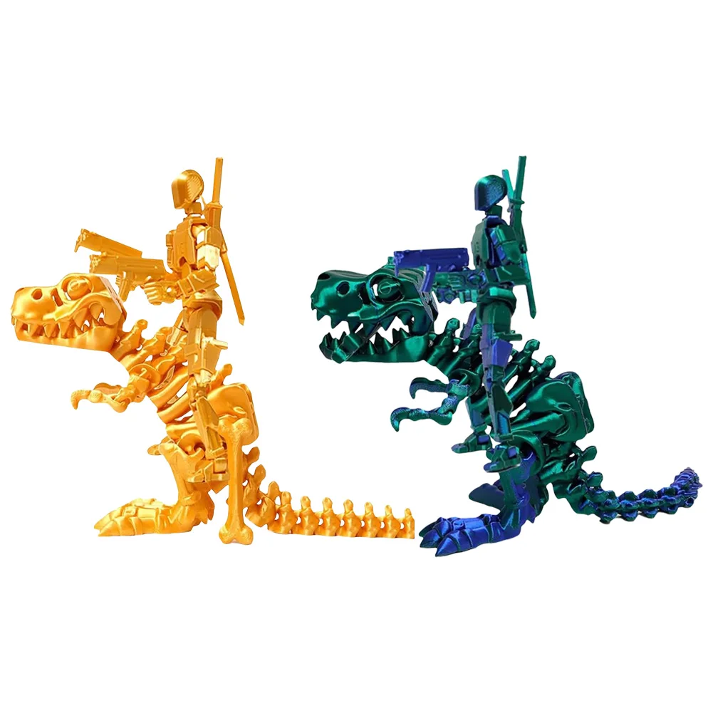 Zestaw do składania figurki akcji T13 i dinozaura, wykończony, wieloczęściowe figurki akcji, manekin, 13 figurki akcji i dinozaur.