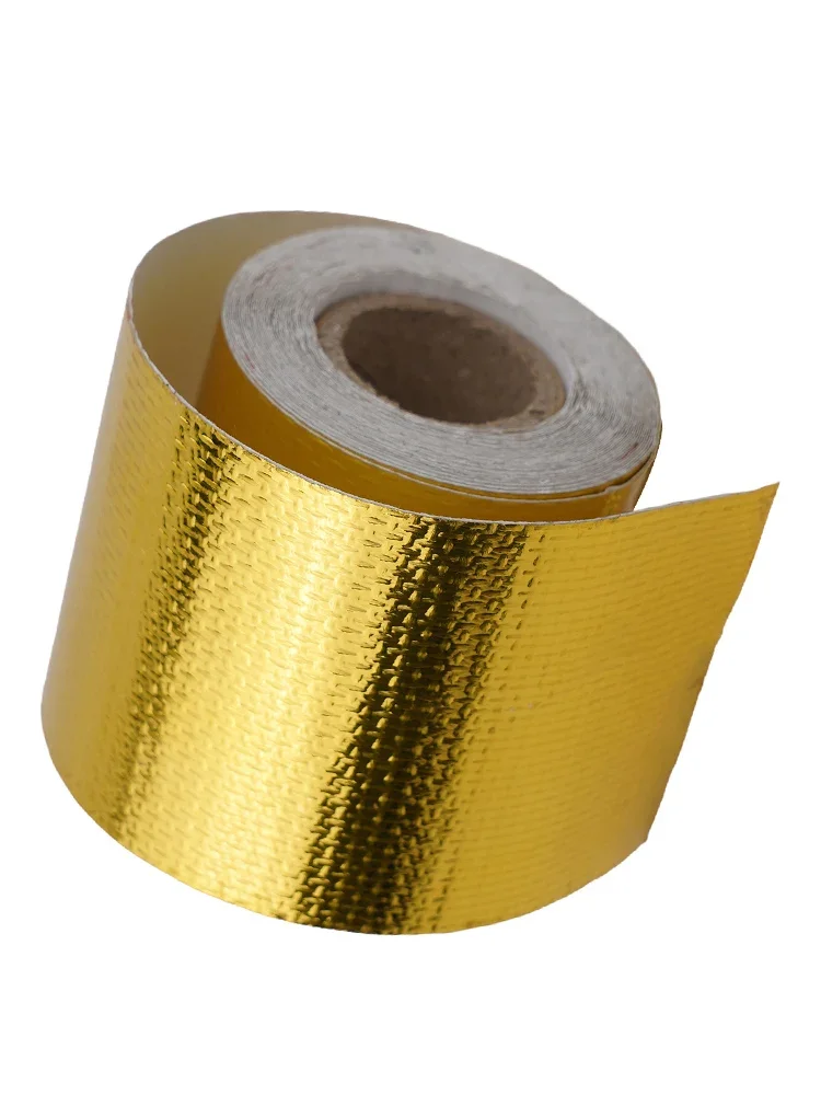 Tape Insulation Tape Golden Design Glass Fiber Niversal Fitment 5cm*5m 0.8in*16.4ft Air Intake Pipe Accessories