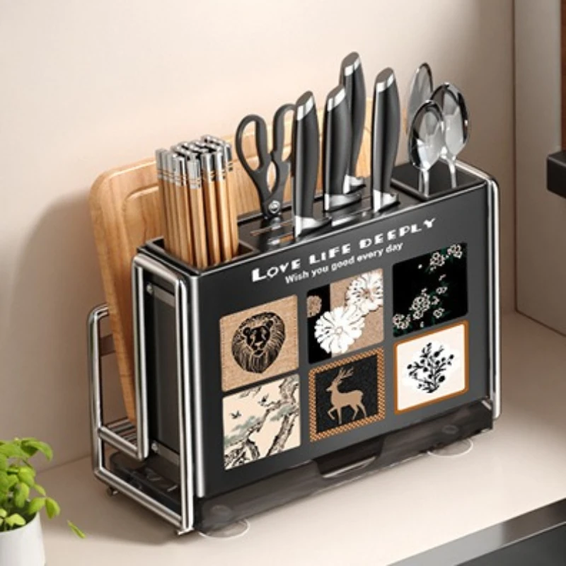 

Medieval Magnetic Knife Holder Rack Cutting Board Integrated Knife Holder Functional Kitchen Supplies Suporte Para Facas XY40DJ