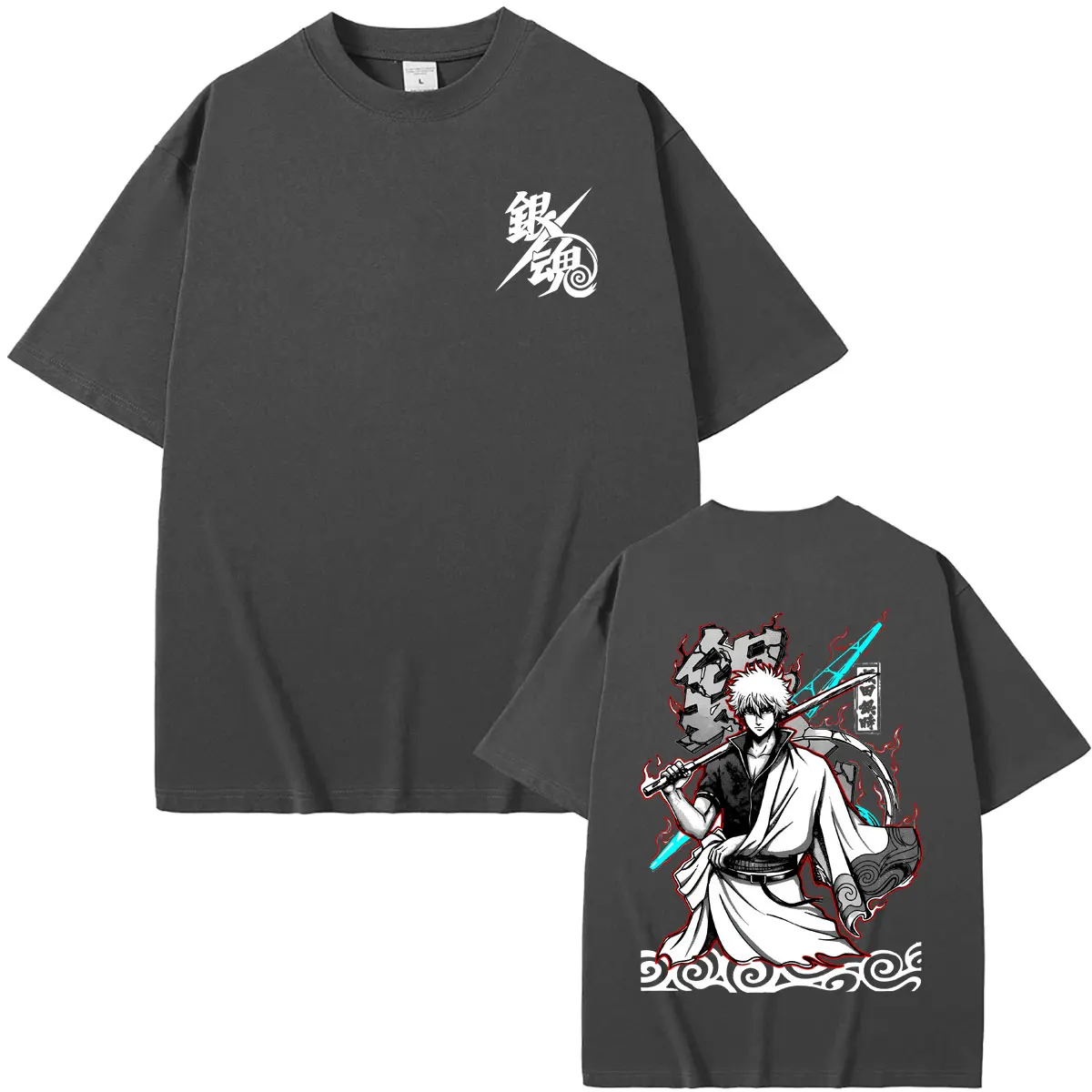 Anime Gintama Sakata Gintoki Graphic T-shirt Summer Men Women Casual Oversized T Shirts Male Cartoon Manga Cosplay Streetwear