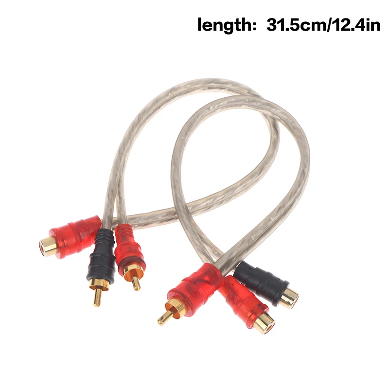 1/2/3Pcs 1 Female To 2 Male 1 Male To 2 Female Y Splitter Adapter Connector Cord For Car Audio System Subwoofer Player