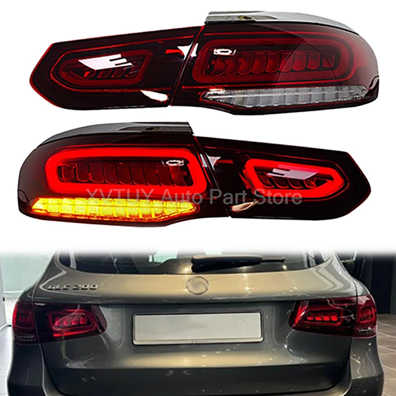 

Автомобильный задний фонарь в сборе для Mercedes-Benz GLC Class 2016-2019, светодиодные задние указатели поворота, тормоза, поворота, Plug and Play