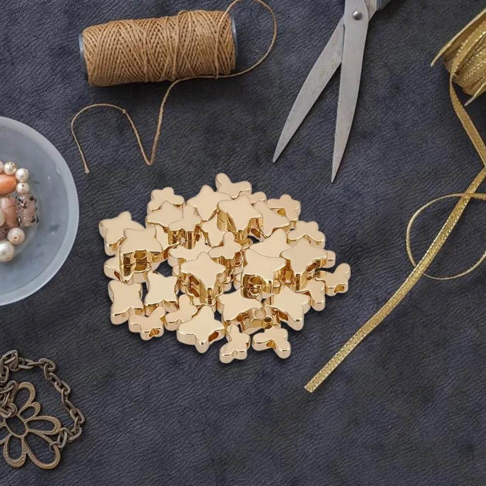 40 قطعة 2 أحجام الفراشة الحقيقية الخرز النحاس فراشة الخرز السلس حبة فضفاض خرزة مباعدة الخرز المعدني DIY بها بنفسك صنع المجوهرات