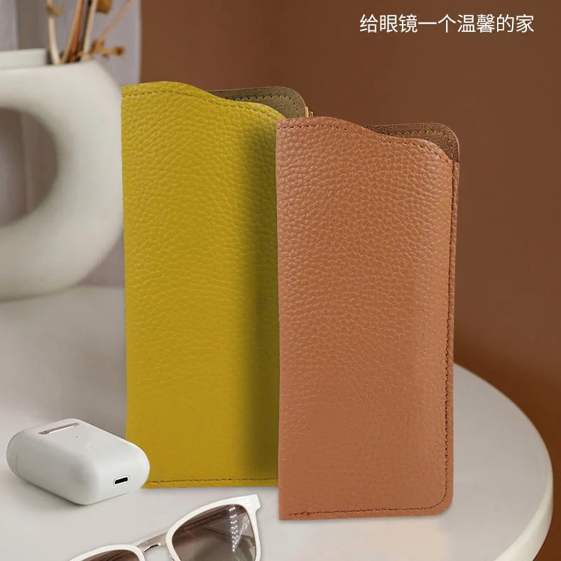 Soft Leather Glasses Bag Case for Man Women Sunglasses Storage Holder Pouch Ultra-thin Eyeglasses Box Eyewear Protector