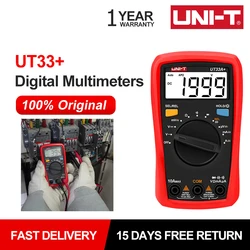 UNI-T UT33A UT33B UT33C UT33D Plus Pocket Multimeter Professional Digital Meter Ammeter Voltmeter Resistance Detector Tool