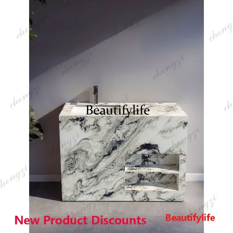 45 Modern Freestanding Bathroom Cabinet Waterproof Bathroom Vanity Storage Cabinet Solid Wood Bathroom Furniture