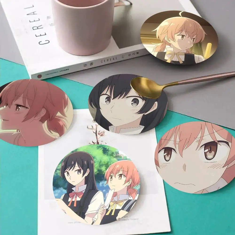1pc Anime Bloom Into You Wooden Coaster Colour Printing Cup Mat Home Desk Decoration Gifts