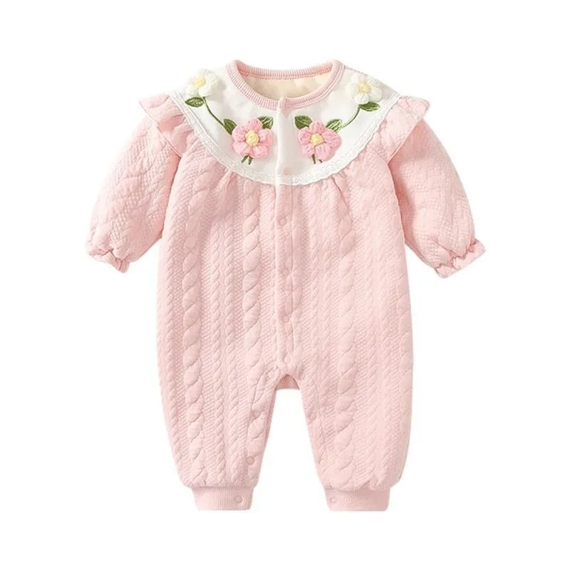 Newborn Baby Jumpsuit Super Cute Baby Princess Double-layer Long Sleeved Rompers 2025 Spring Autumn New