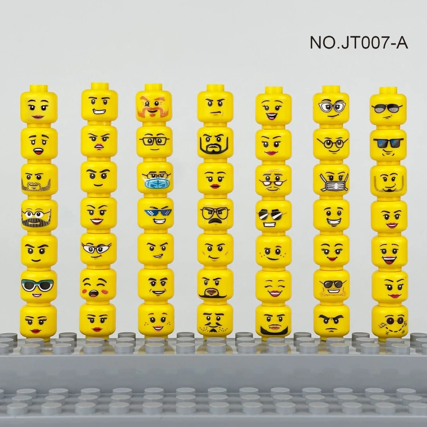 Buildings Blocks 3626 Figure Head Faces Creative Laugh Cry Cute Facial Expression Toy For High-Tech MOC Set