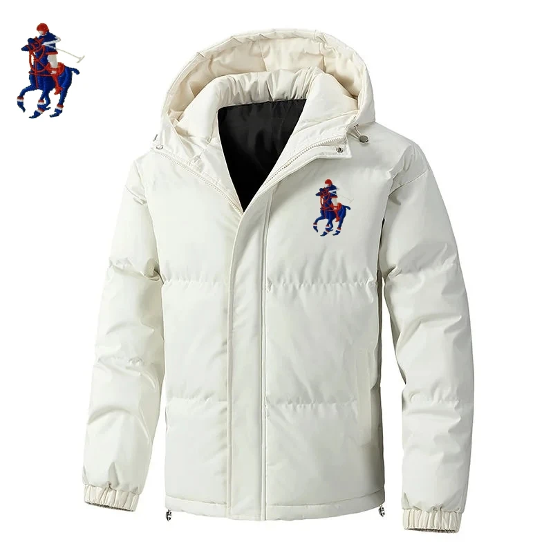 High quality hooded cotton jacket for men and women in winter, warm, windproof, and snow resistant multifunctional jacket