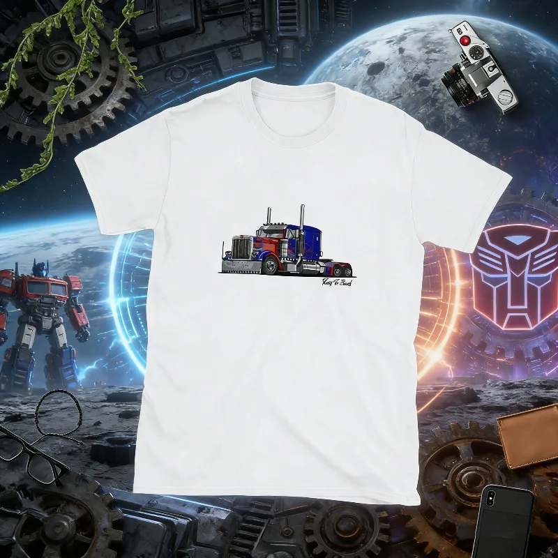 

2025-26 Summer Transformers Optimus Prime 100% Cotton Printed T-shirt for Men Robot Vintage Comfortable Tee Shirt Round Collar