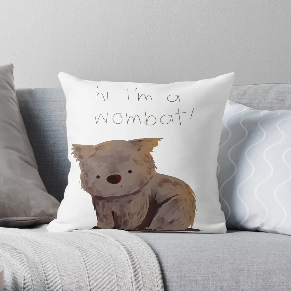 Wombat Throw Pillow Pillowcases Bed Cushions Sitting Cushion