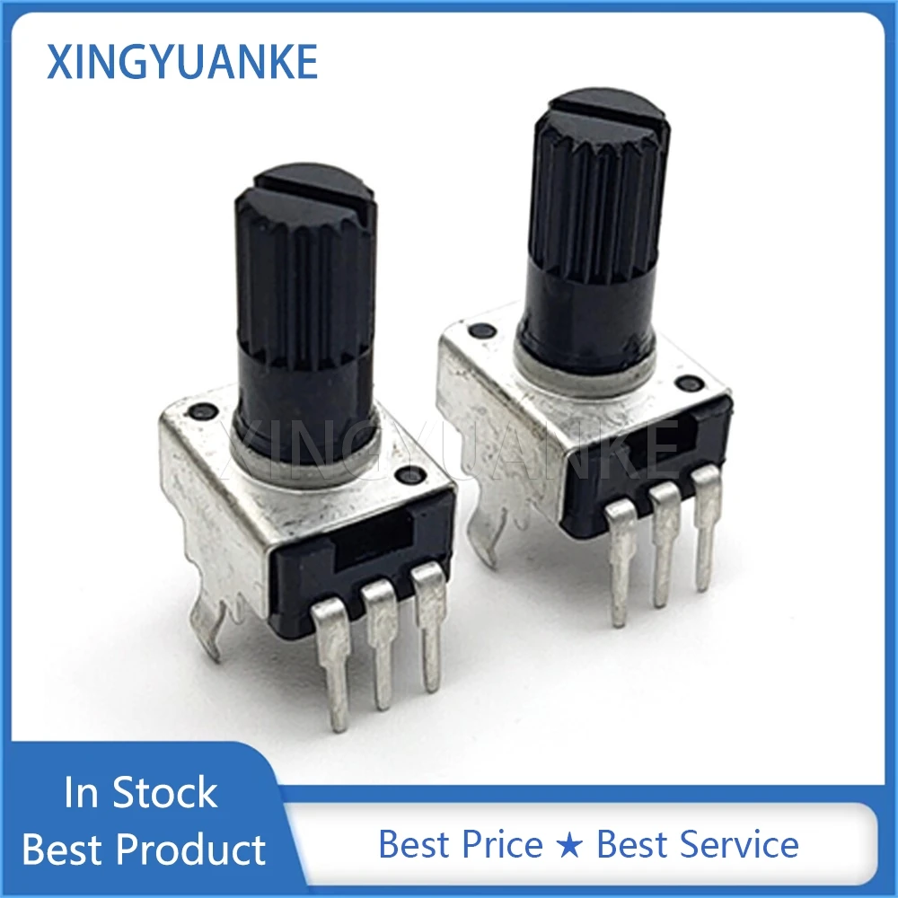 10PCS RV09 R0902N Vertical Potentiometer 3Pin B1K B2K B5K B10K B20K B50K B100K B500K B1M B103 B203 B503 B104 Flower Shaft 13MM