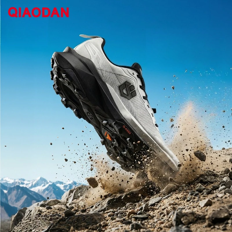 QIAODAN Mountain God 3.0 Men's 2026 Off-road Running Shoes Lightweight Breathable Non-slip Outdoor Trail Sneakers QDF193262977
