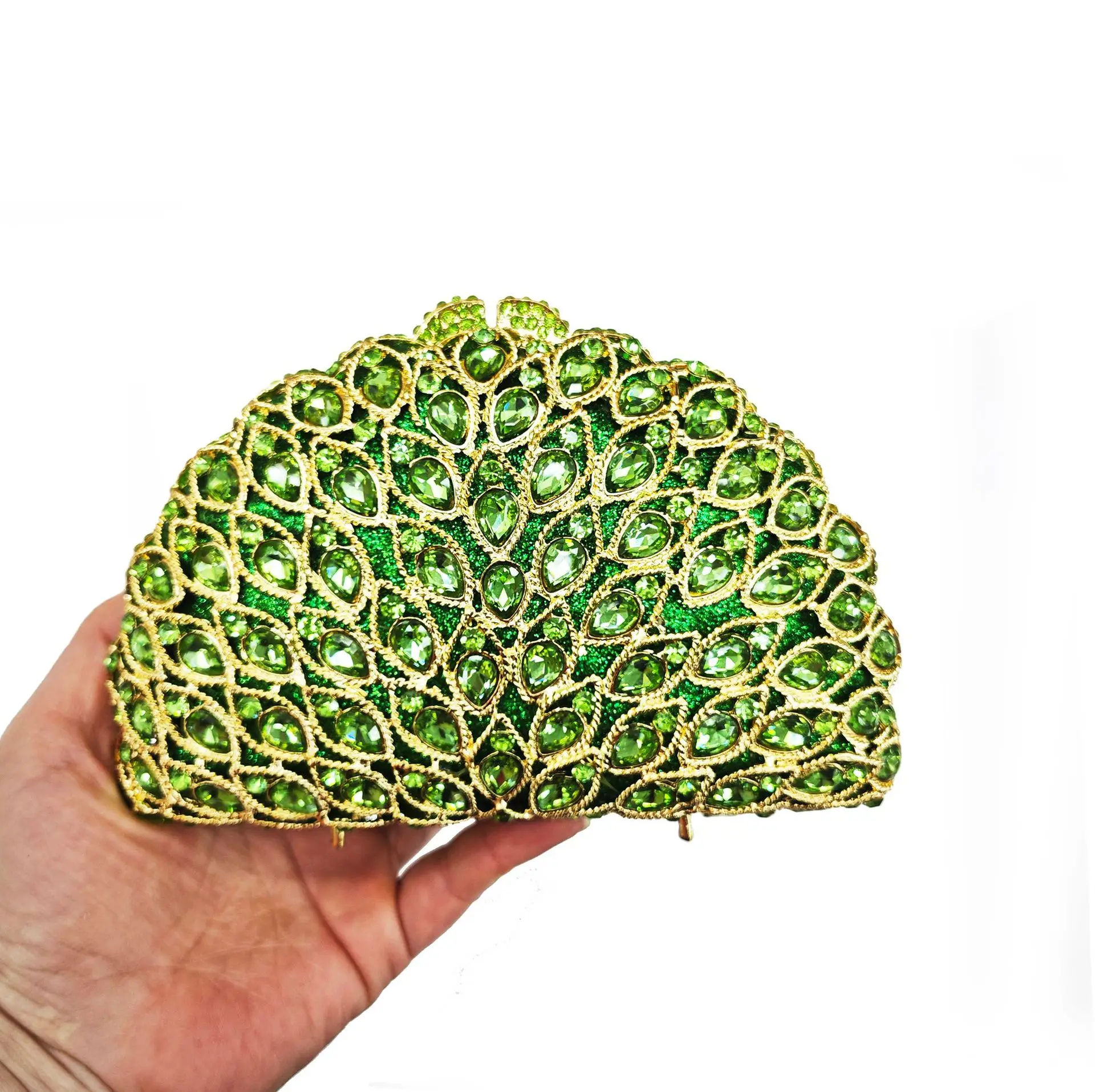 Lady Multi Color Gems Clutch Crystal Evening Handbag Women Party Prom Bag Bridal Clutches Wedding Purse for Banquet