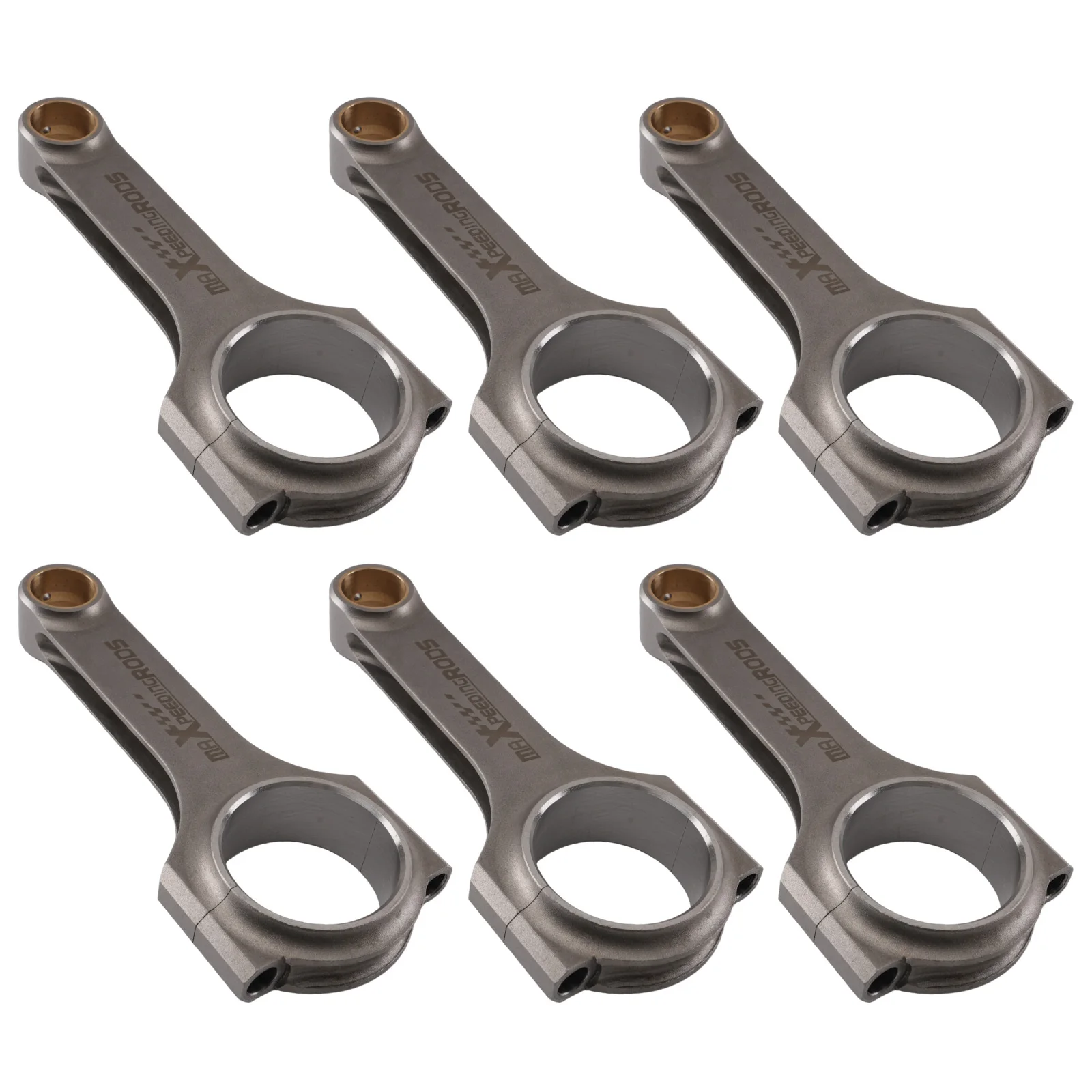 6x H-beam Connecting Rods for BMW M20 M20 B27 325e 2.7L 6cyl 130mm  Conrods