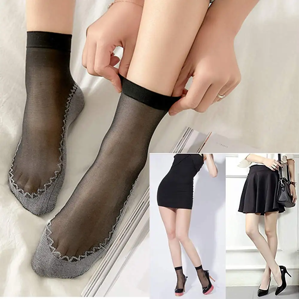 1/10 Pairs Frauen Socken Weiche Socken Frau Sommer Ultradünne Atmungsaktive Socke Lässig Leichte Weibliche Transparente Boot Socken – Detail 15
