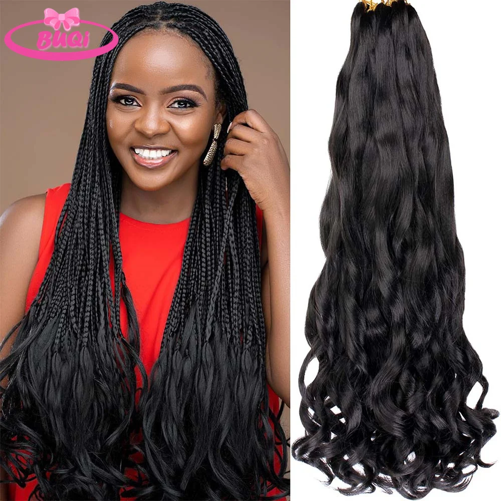 French Curls Braiding Hair Synthetic Loose Wave Braids Hair Extensions For Women Pre Stretched Spiral Curls Ombre Braiding Hair