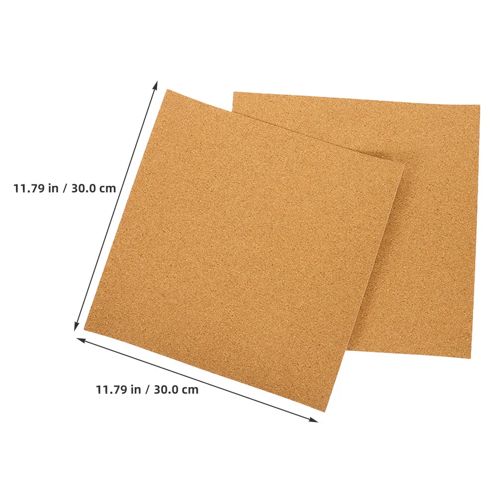 5Pcs Soundproof Cork Boards Adhesive Self Stick 300x300x2mm for Office Home Classroom Bulletin Message Reminder Board