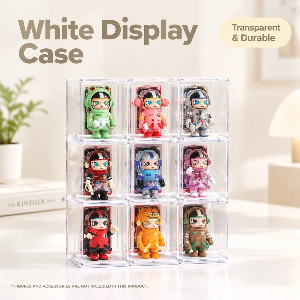 Dustproof Transparent Acrylic Box for Figures Clear Display Case for Dolls Showcase Shelf Storage Organizer Collectibles