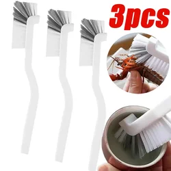 Japanese Style Sink Brush Cleaning Cup Brush with Long Handle Elbow Design Tail Hole Wall Hanging Crevice Cleaning Accessories