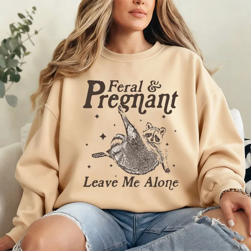 الحمل الفكاهة الحديدية والحوامل الراكون البلوز مضحك الأمومة أمي لتكون عرق الحديد والحوامل اتركني وحدي هودي