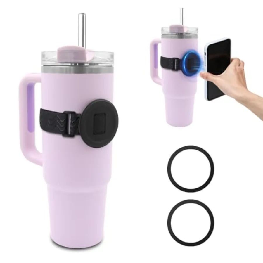 

Держатель для телефона с бутылкой воды для MagSafe, магнитный держатель, обновленный силиконовый противоскользящий регулируемый ремешок для чашки, аксессуары для спортзала для i