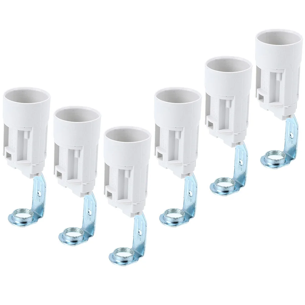 

6pcs E14 Lamp Holder Socket Adapter Bracket Christmas Light Socket Base Candelabra Standard Bulb Replacement Parts