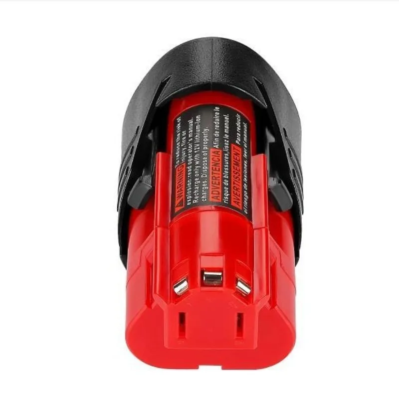 Rechargeable Li-ion Battery 12V 3000mAh Durable High Strength Power Cell for Milwaukee M12 Electric Power Tools Spare Battery
