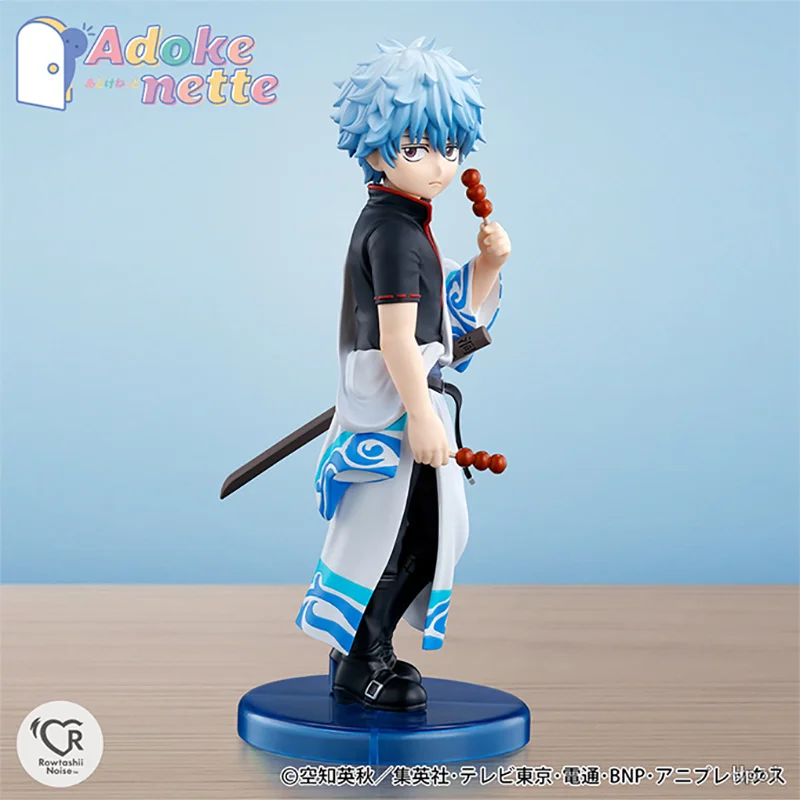 Original Bandai Adokenette Gintama Sakata Gintoki Katsura Kotarou Takasugi Shinsuke Action Figure Model Collectible Toys 14.5Cm