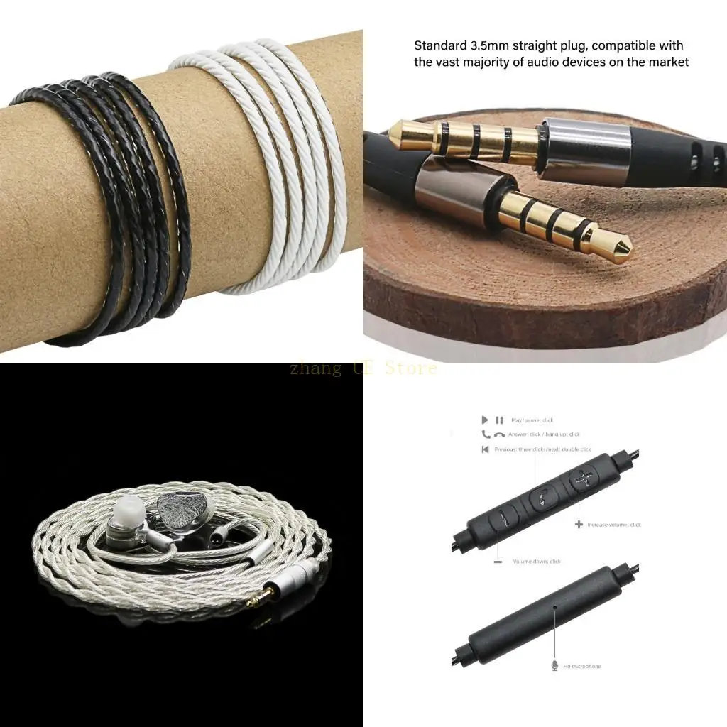 

M5TD 0.78mm 2Pin 3.5mm Earphone Upgraded Cord Ear Monitor Sound Transmission