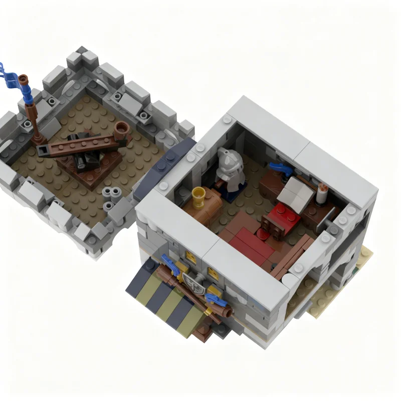 2357pcs MOC Medieval Seaside Market - Black Falcons 2x Castle Black Falcons Model Building Blocks Christmas Gift Toy Art 3D