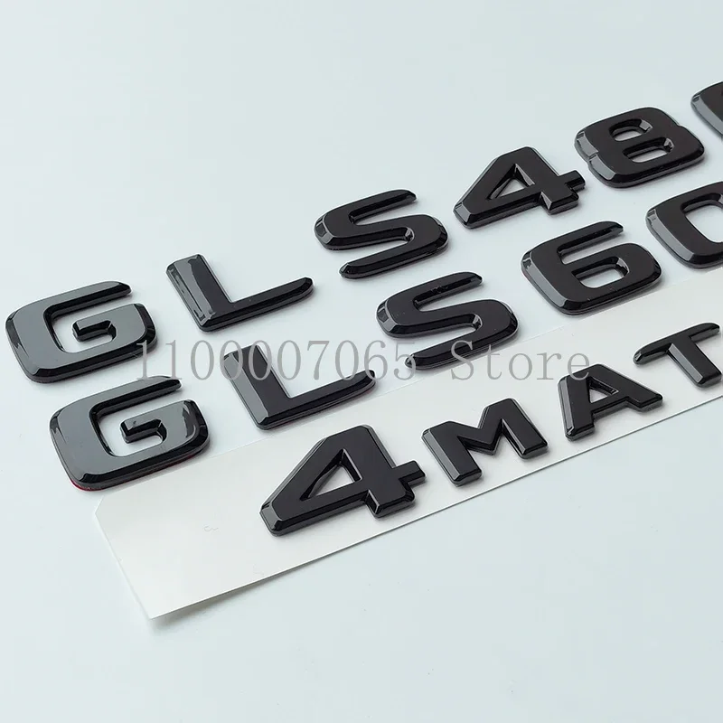 2017 Flat Font Glossy Black Letters GLS480 GLS600 Top ABS Emblem for GLS Class Car Badge Trunk Nameplate Logo Sticker