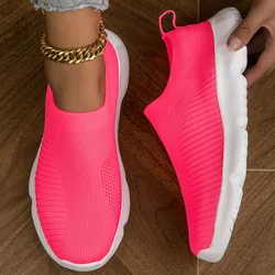 2023 New Women's Casual Shoes Fashion Breathable Walking Mesh Shoes Slope Heel Thick Sneakers Comfortable Non-slip Women's Shoes