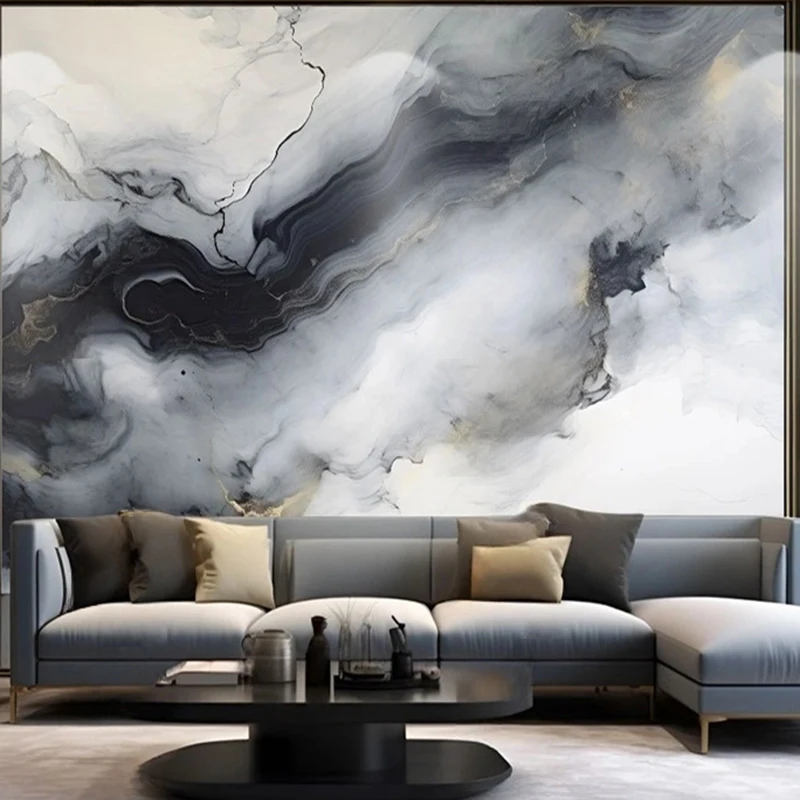 Custom Modern Ink Painting Marble Pattern Wallpaper Mural 3D Wall Art Decor Background for Living Room Bedroom Office Wall Paper