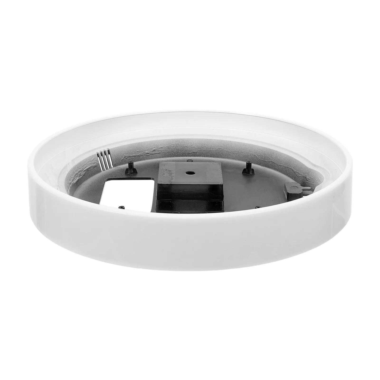 Plastic Clock Back Cover 12 Inch Round Narrow Edge Quartz Mechanism Panel for DIY Repair Wall Clock Replacement Part
