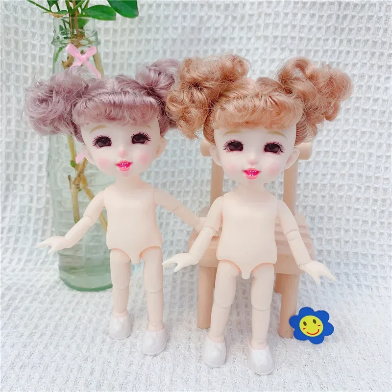 ตุ๊กตา1/12ใบหน้ายิ้ม BJD ตุ๊กตา13ขยับได้16ซม. แบบเป็นปล้องสำหรับเด็กผู้ชายตุ๊กตาเปลือยเด็กผู้หญิงตุ๊กตาร่างกายสำหรับเด็กผู้หญิงของเล่นของขวัญ