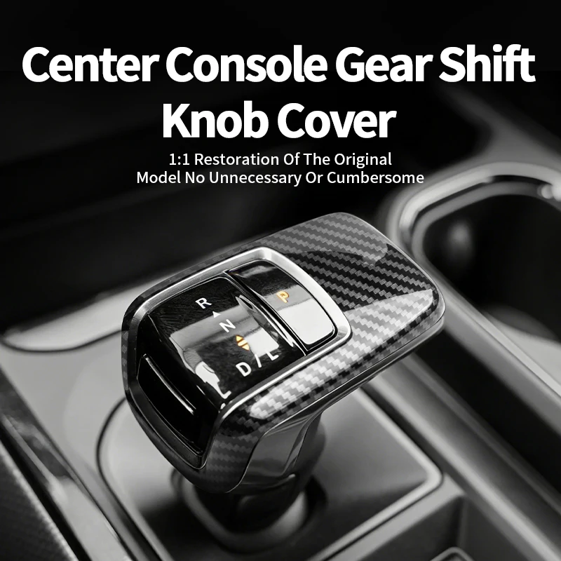

For Chevrolet Silverado (2022-2023) Center Console Gear Shift Knob Cover Anti Scratch Car Interior Tuning Accessory Carbon Fiber